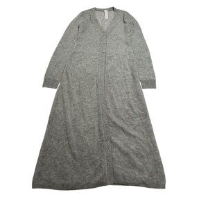 ALO Yoga Sheer Cashmere Long Cardigan in Athletic Heather Grey